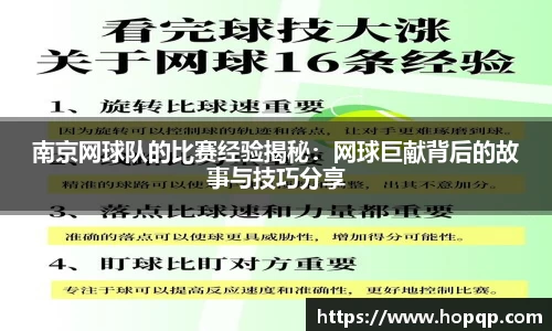 南京网球队的比赛经验揭秘：网球巨献背后的故事与技巧分享