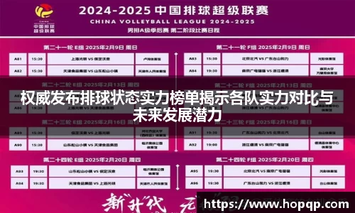 权威发布排球状态实力榜单揭示各队实力对比与未来发展潜力
