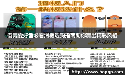 街舞爱好者必看滑板选购指南助你舞出精彩风格